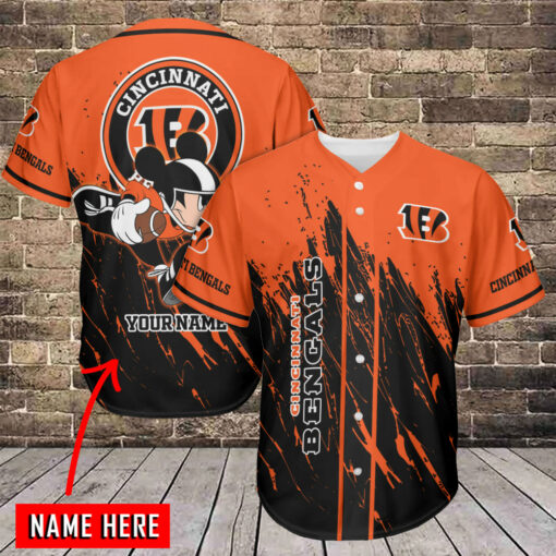 Cincinnati Bengals Personalized Baseball Jersey BG707