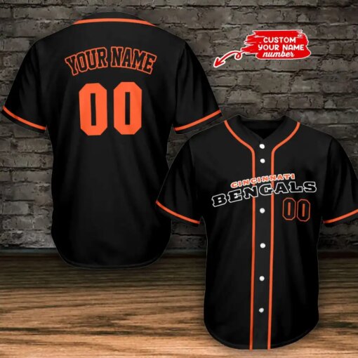 Cincinnati Bengals Personalized Baseball Jersey BG795