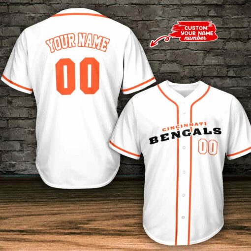 Cincinnati Bengals Personalized Baseball Jersey BG795