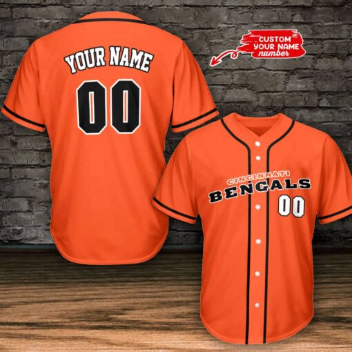 Cincinnati Bengals Personalized Baseball Jersey BG795