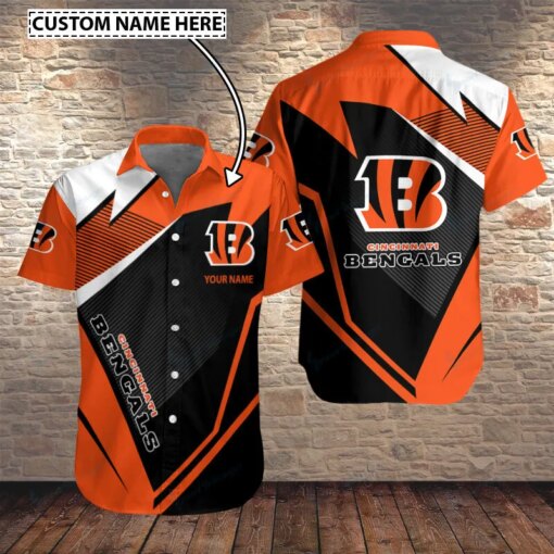 Cincinnati Bengals Personalized Button Shirt BB002