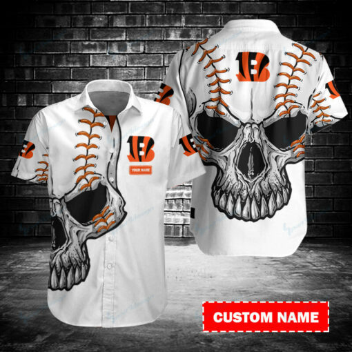 Cincinnati Bengals Personalized Button Shirt BB071