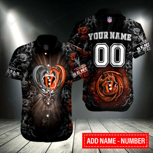 Cincinnati Bengals Personalized Button Shirt BB320