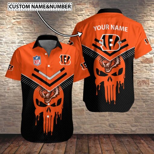 Cincinnati Bengals Personalized Button Shirt BB330