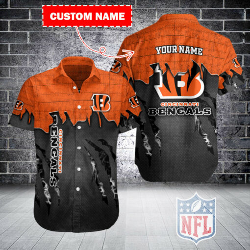 Cincinnati Bengals Personalized Button Shirt BB340