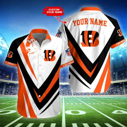 Cincinnati Bengals Personalized Button Shirt BB421