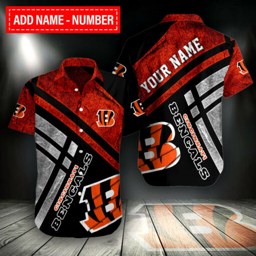 Cincinnati Bengals Personalized Button Shirt BG664