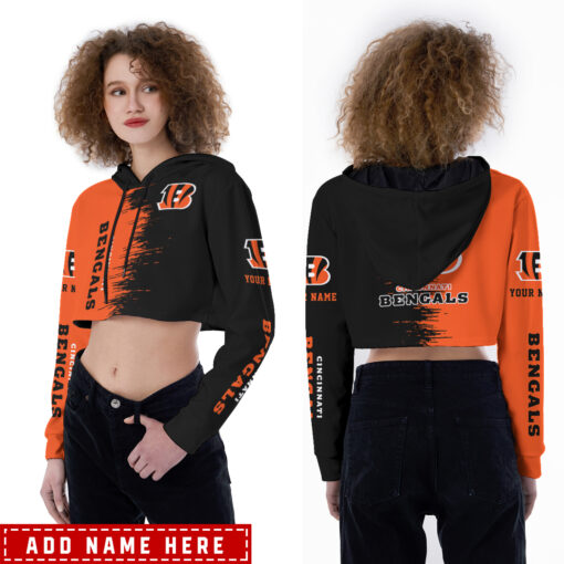 Cincinnati Bengals Personalized Combo Croptop Hoodie And Leggings AZCLG057+AZC2CHD057