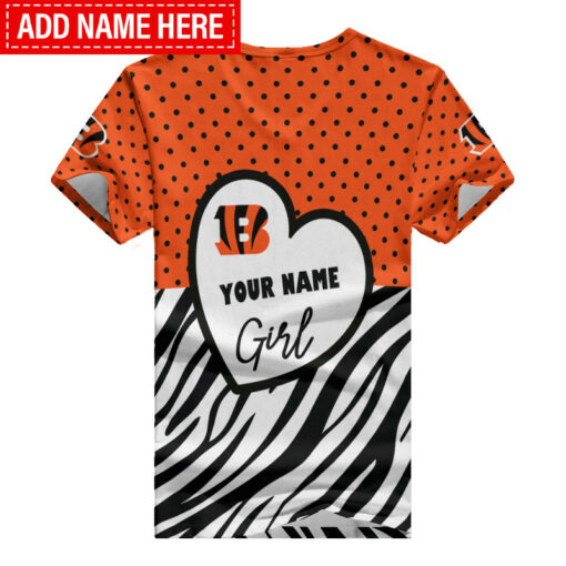 Cincinnati Bengals Personalized Summer V-neck Women T-shirt BG340