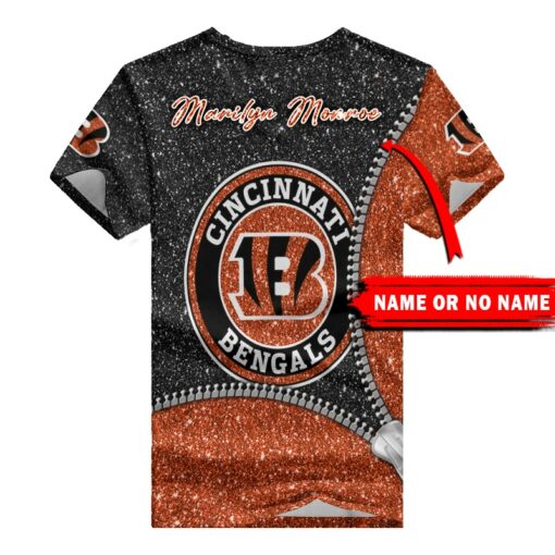 Cincinnati Bengals Personalized V-neck Women T-shirt BG669