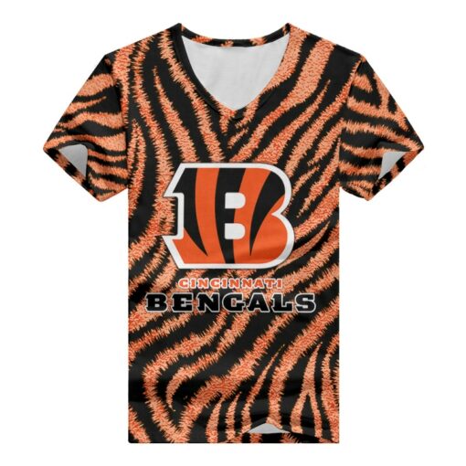 Cincinnati Bengals Personalized V-neck Women T-shirt BG959