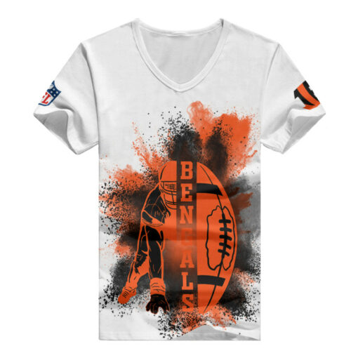 Cincinnati Bengals Summer V-neck Women T-shirt BG306