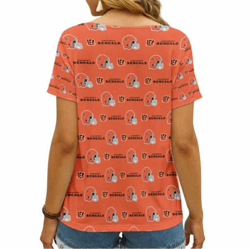 Cincinnati Bengals V-neck Women T-shirt