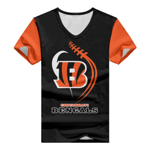 Cincinnati Bengals V-neck Women T-shirt AGC27