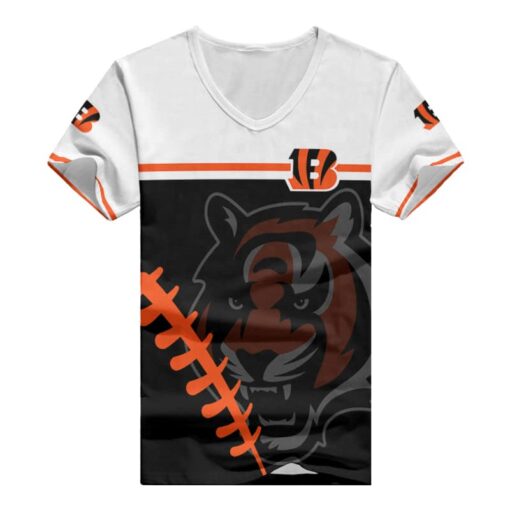 Cincinnati Bengals V-neck Women T-shirt BG572