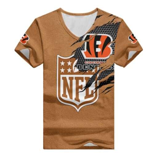 Cincinnati Bengals V-neck Women T-shirt BG828