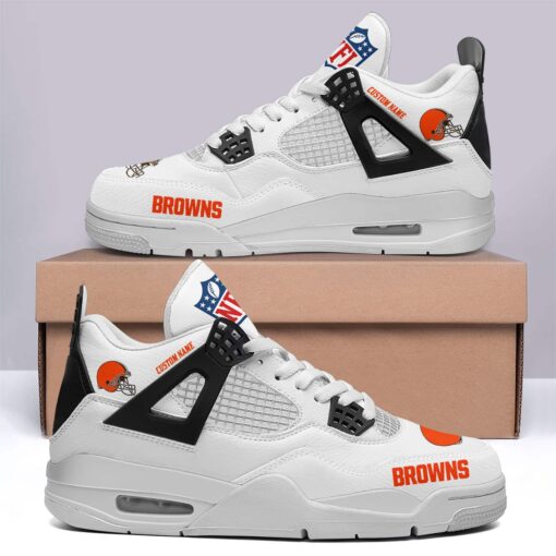 Cleveland Browns Personalized AJ4 Sneaker BG279