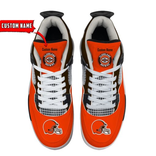 Cleveland Browns Personalized AJ4 Sneaker BG60