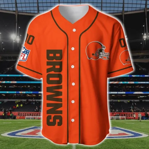 Cleveland Browns Personalized Baseball Jersey BG191