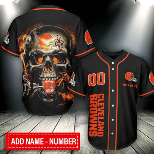 Cleveland Browns Personalized Baseball Jersey BG234