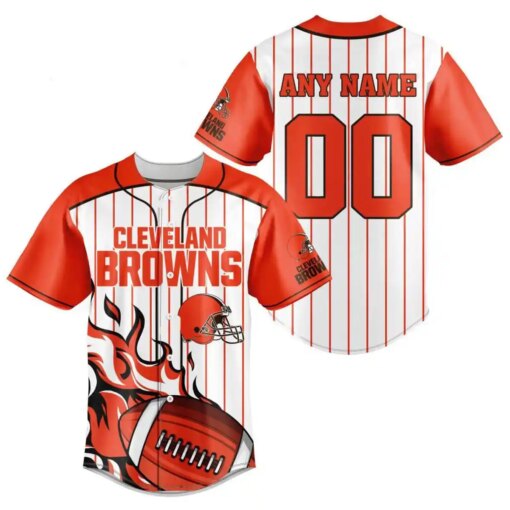 Cleveland Browns Personalized Baseball Jersey BG735