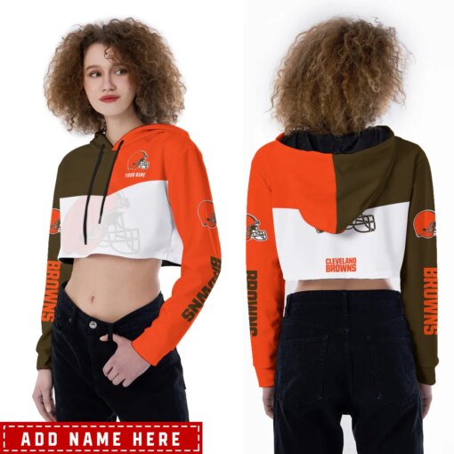 Cleveland Browns Personalized Combo Croptop Hoodie And Leggings AZCLG083+AZC2CHD083