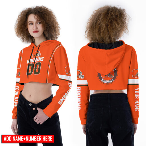 Cleveland Browns Personalized Combo Croptop Hoodie And Leggings BGLG368+BG2CHD368