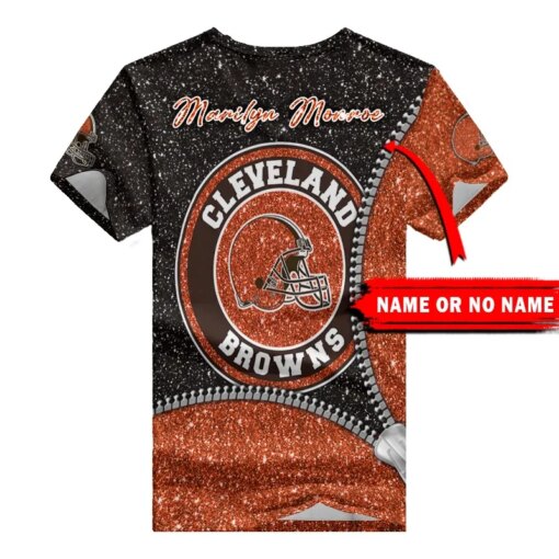 Cleveland Browns Personalized V-neck Women T-shirt BG670