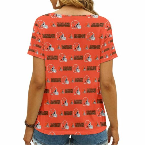 Cleveland Browns V-neck Women T-shirt