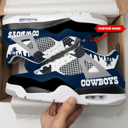 Dallas Cowboys Personalized AJ4 Sneaker BG147