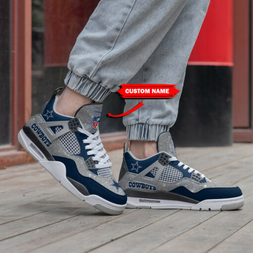 Dallas Cowboys Personalized AJ4 Sneaker BG170