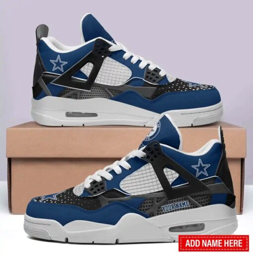 Dallas Cowboys Personalized AJ4 Sneaker BG265