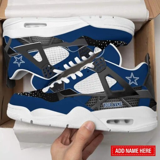 Dallas Cowboys Personalized AJ4 Sneaker BG265