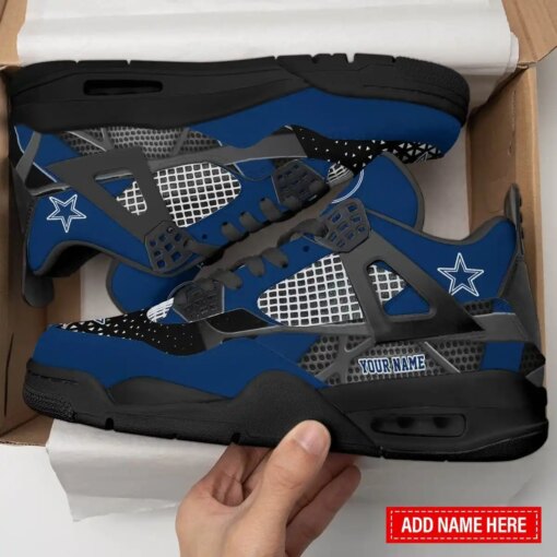 Dallas Cowboys Personalized AJ4 Sneaker BG265