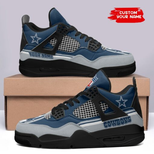 Dallas Cowboys Personalized AJ4 Sneaker BG268