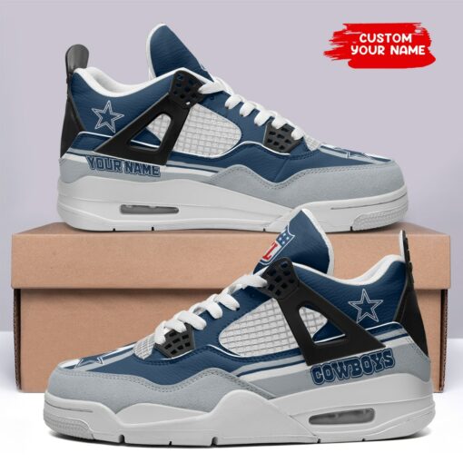 Dallas Cowboys Personalized AJ4 Sneaker BG268