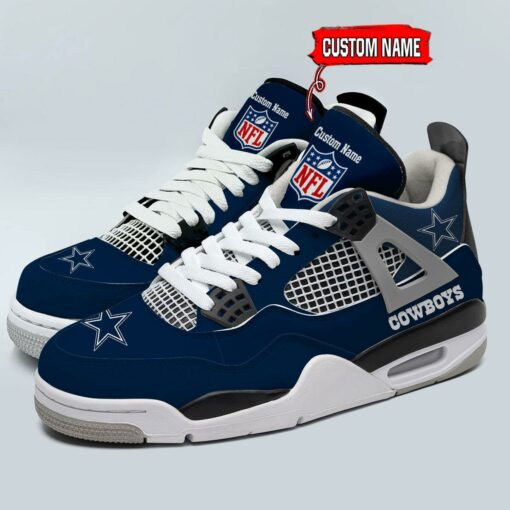 Dallas Cowboys Personalized AJ4 Sneaker BG345