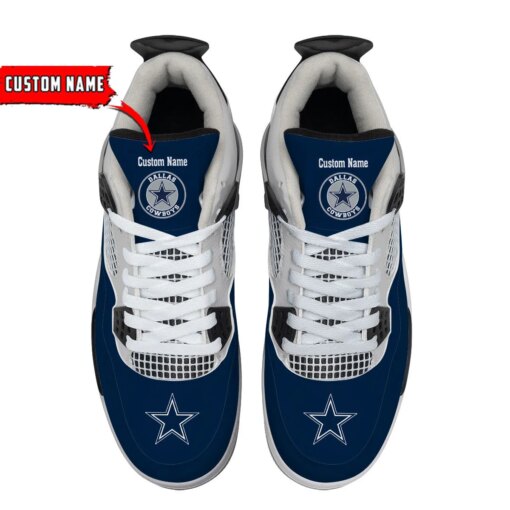 Dallas Cowboys Personalized AJ4 Sneaker BG59