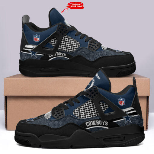 Dallas Cowboys Personalized AJ4 Sneaker BGAJ4S352