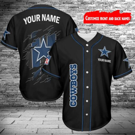 Dallas Cowboys Personalized Baseball Jersey 404