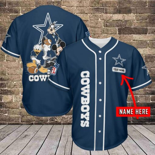 Dallas Cowboys Personalized Baseball Jersey 484