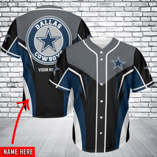 Dallas Cowboys Personalized Baseball Jersey AZC25