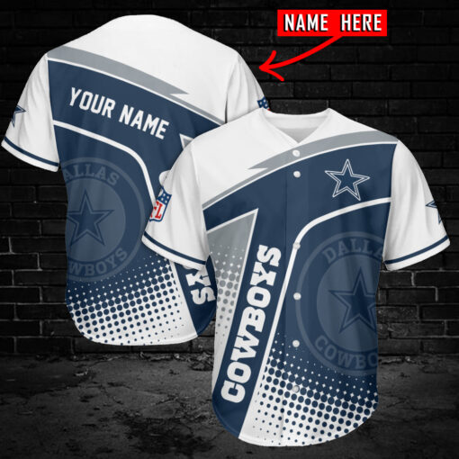 Dallas Cowboys Personalized Baseball Jersey AZC48