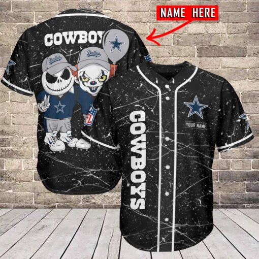 Dallas Cowboys Personalized Baseball Jersey AZC55