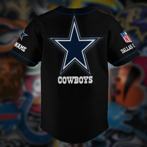 Dallas Cowboys Personalized Baseball Jersey AZCBJS107