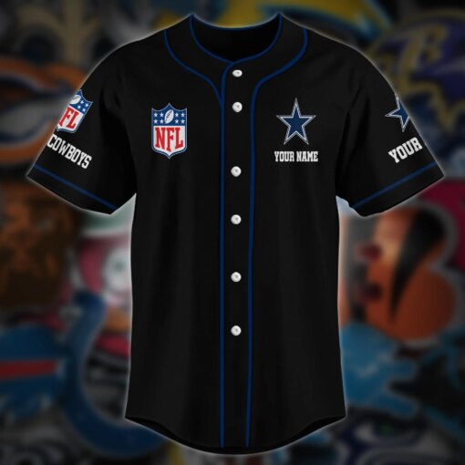 Dallas Cowboys Personalized Baseball Jersey AZCBJS107