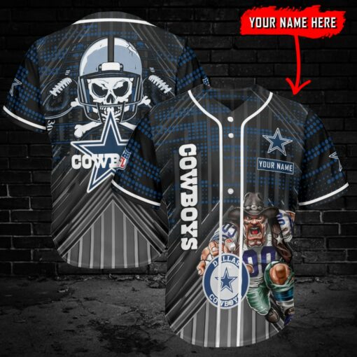 Dallas Cowboys Personalized Baseball Jersey BG1005