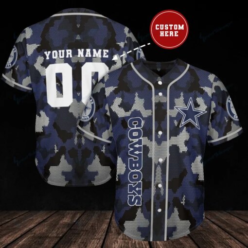 Dallas Cowboys Personalized Baseball Jersey BG260