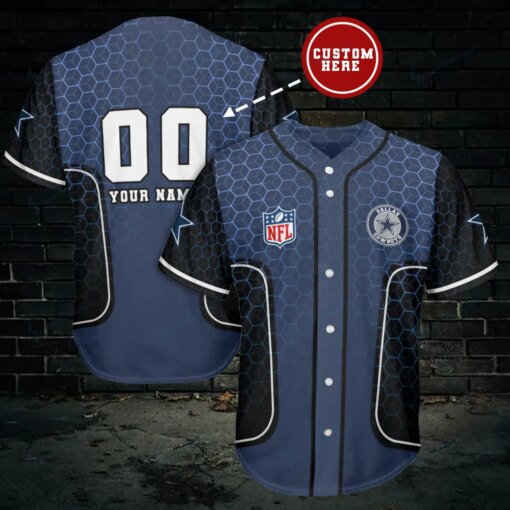 Dallas Cowboys Personalized Baseball Jersey BG266