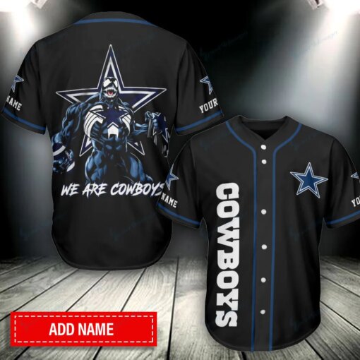 Dallas Cowboys Personalized Baseball Jersey BG273